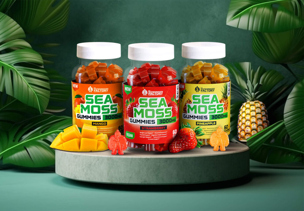 Delight Bundle – Mango, Pineapple & Strawberry Sea Moss Gummies – 3000Mg Per Serving