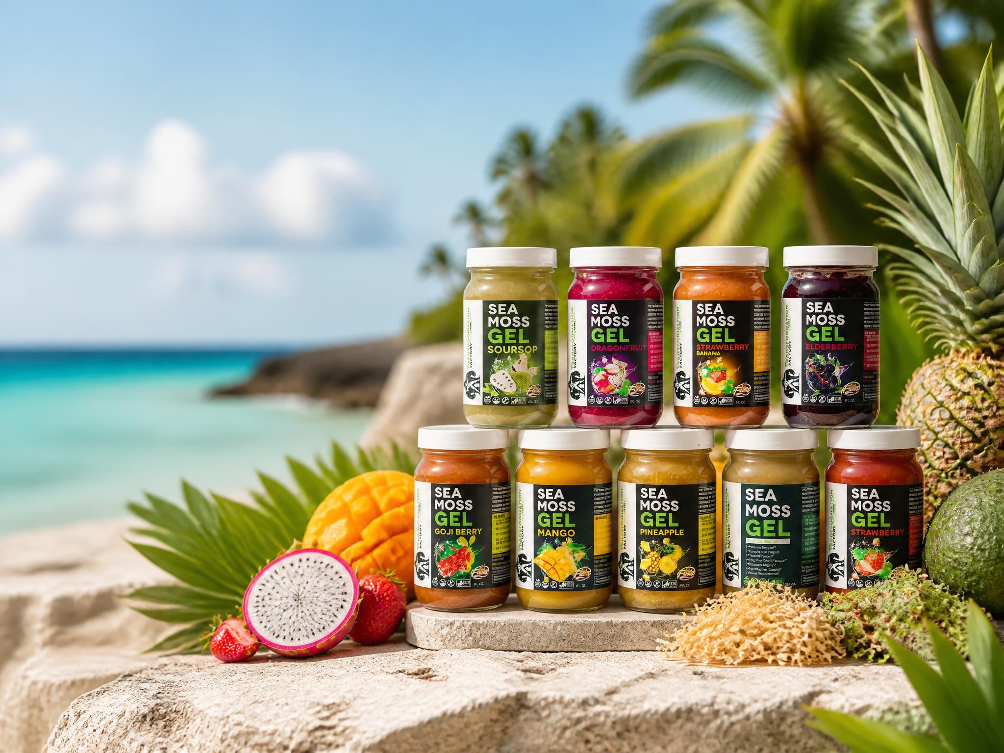 The Transformation Factory Sea Moss collection by the ocean